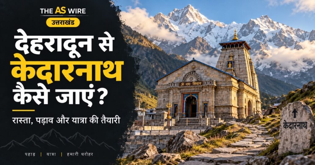 देहरादून से केदारनाथ कैसे जाएं? रास्ता, पड़ाव और यात्रा की तैयारी — उत्तराखंड का प्रतीकात्मक दृश्य
