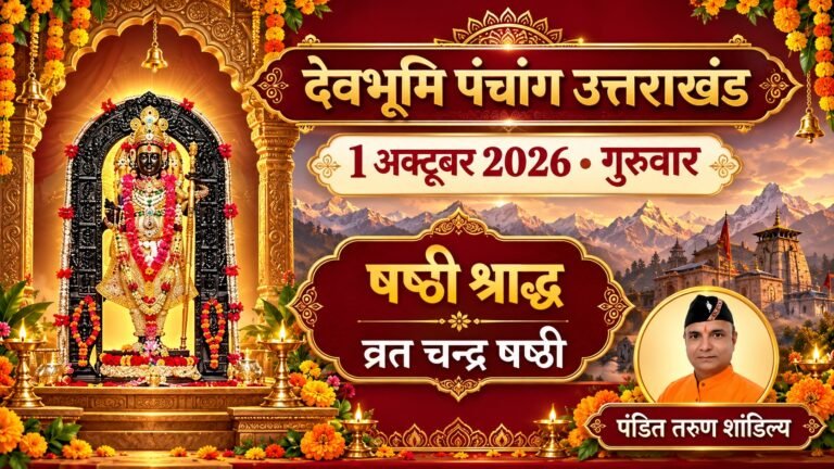 1 अक्टूबर 2026 का देवभूमि पंचांग — पंडित तरुण शांडिल्य