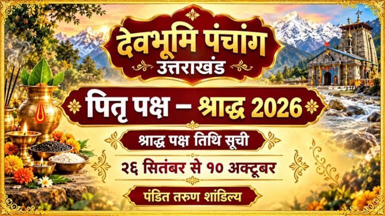 पितृ पक्ष श्राद्ध २०२६ — श्राद्ध पक्ष तिथि सूची; पंडित तरुण शांडिल्य, देवभूमि पंचांग उत्तराखंड