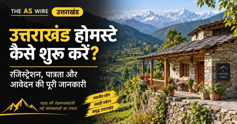 उत्तराखंड होमस्टे कैसे शुरू करें? रजिस्ट्रेशन, पात्रता और आवेदन की पूरी जानकारी — उत्तराखंड का प्रतीकात्मक दृश्य