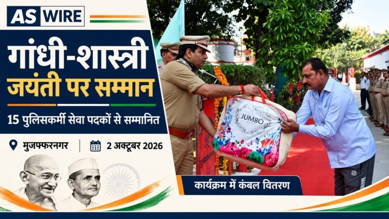 गांधी-शास्त्री जयंती पर 15 पुलिसकर्मी सेवा पदकों से सम्मानित