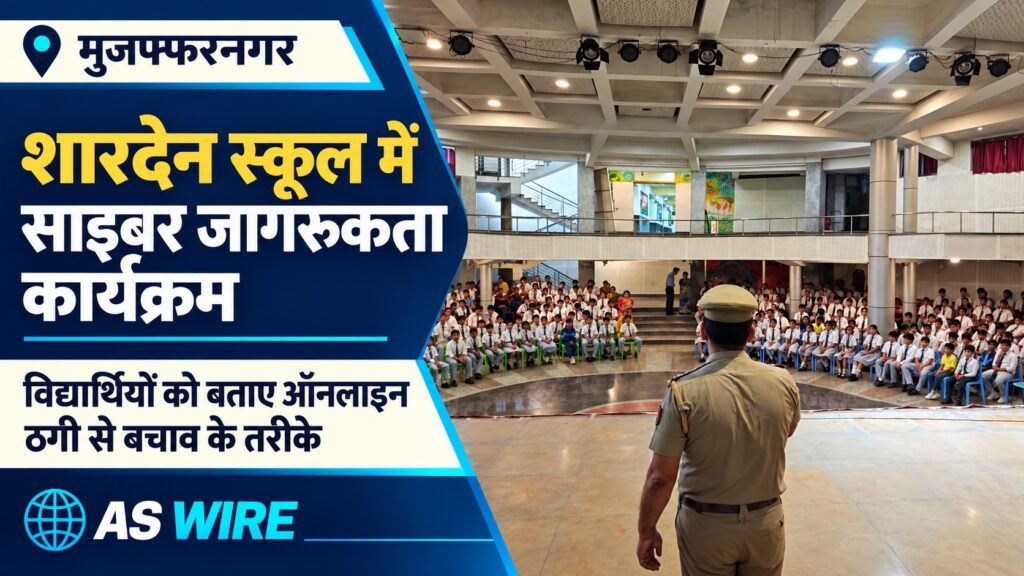 शारदेन स्कूल में साइबर जागरूकता कार्यक्रम का समाचार बैनर