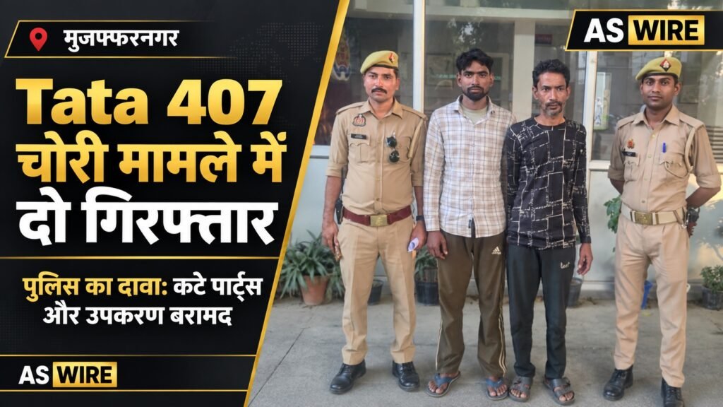 Tata 407 चोरी मामले में दो गिरफ्तार: मुजफ्फरनगर समाचार बैनर